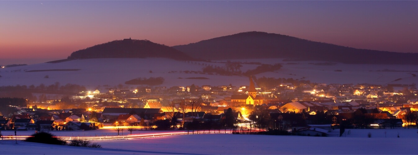 Rasdorf im Winter - Blaue Stunde